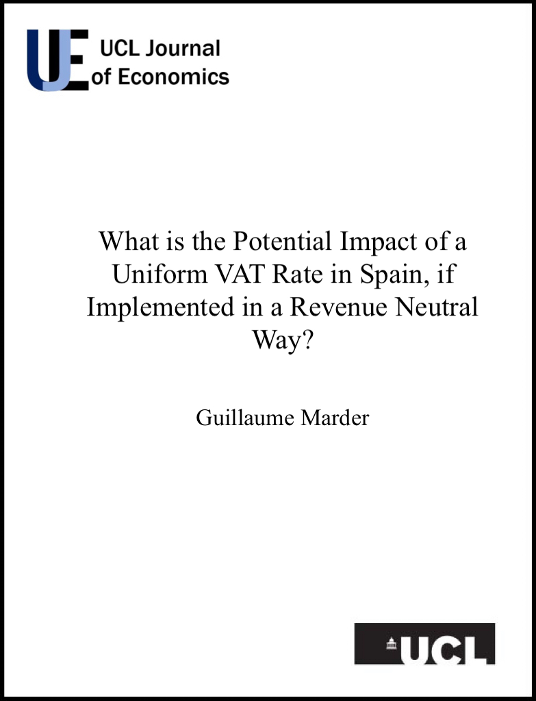 What is the Potential Impact of a Uniform VAT Rate in Spain, if Implemented in a Revenue Neutral Way?