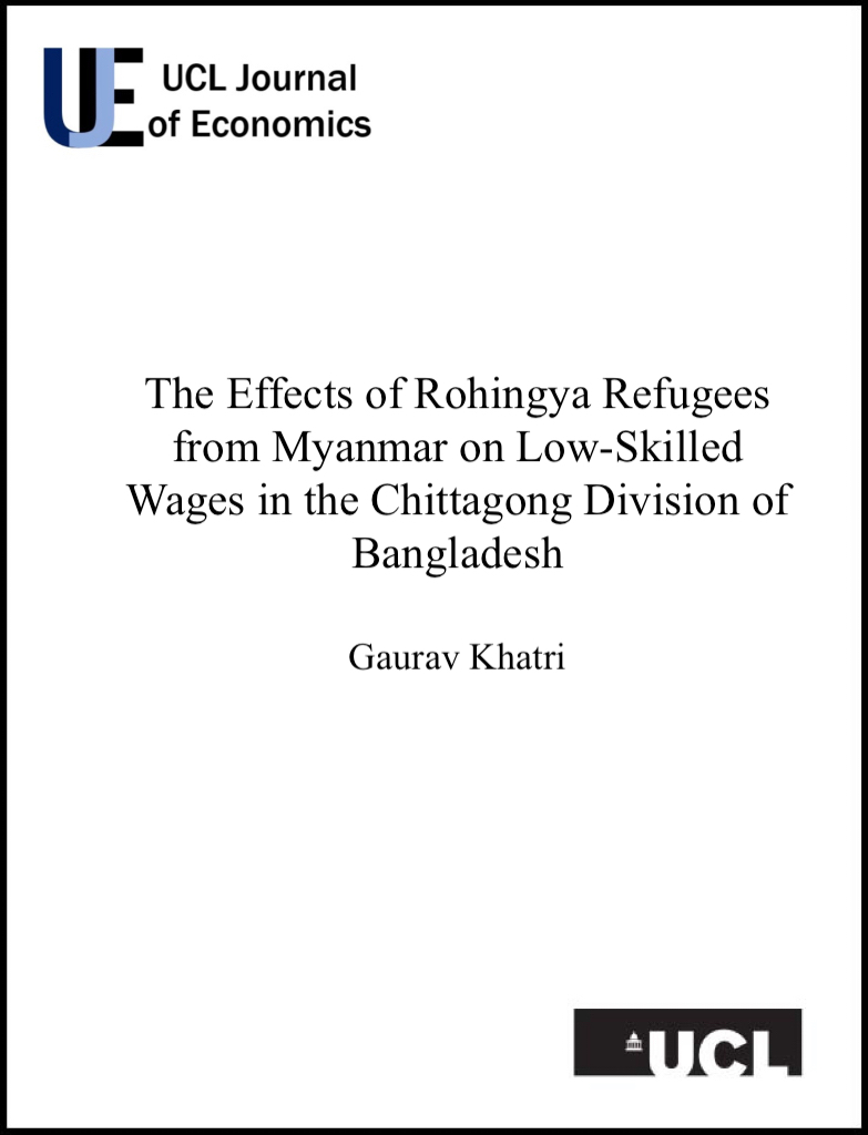 The Effects of Rohingya Refugees from Myanmar on Low-Skilled Wages in the Chittagong Division of Bangladesh