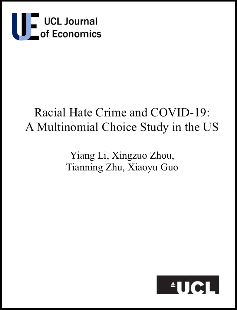 Racial Hate Crime and COVID-19: A Multinomial Choice Study in the US