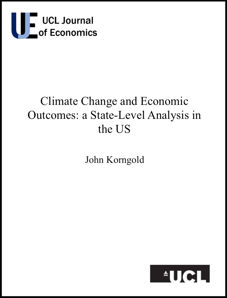 Climate Change and Economic Outcomes: a State-Level Analysis in the US