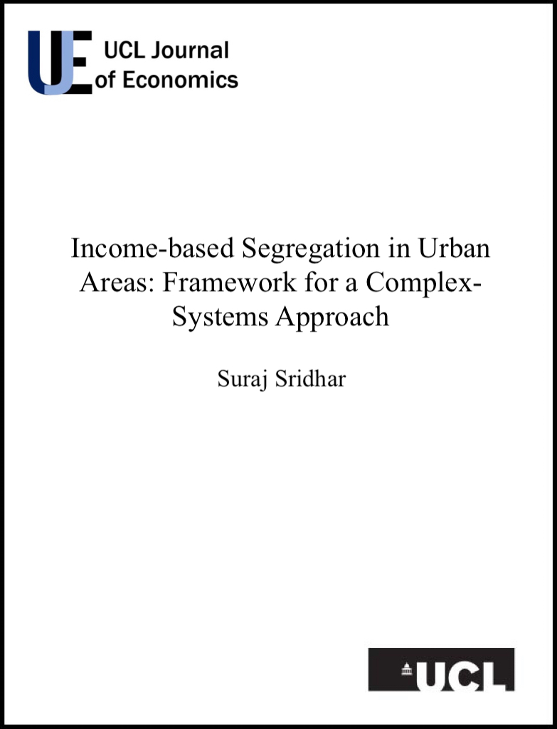 Income-based Segregation in Urban Areas: Framework for a Complex-Systems Approach