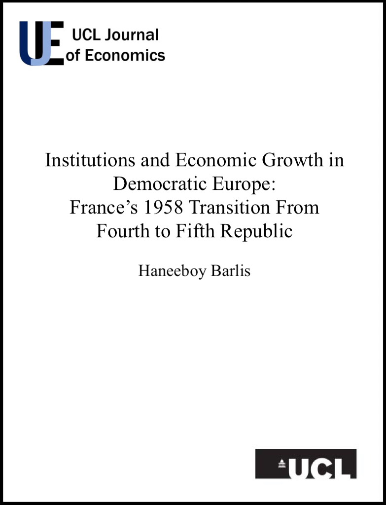 Institutions and Economic Growth in Democratic Europe: France’s 1958 Transition From Fourth to Fifth Republic