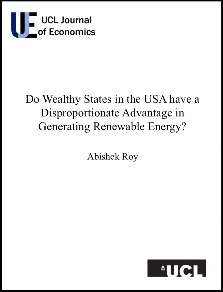Do Wealthy States in the USA Have a Disproportionate Advantage in Generating Renewable Energy?