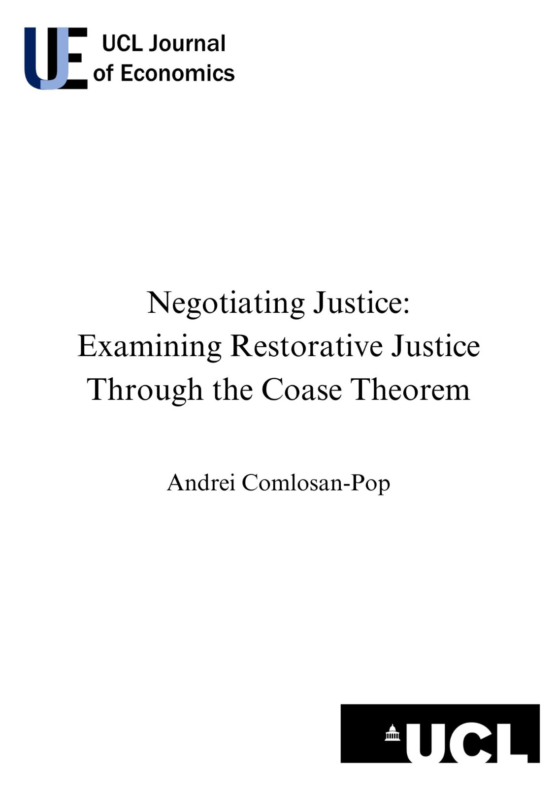 Negotiating Justice: Examining Restorative Justice Through the Coase Theorem