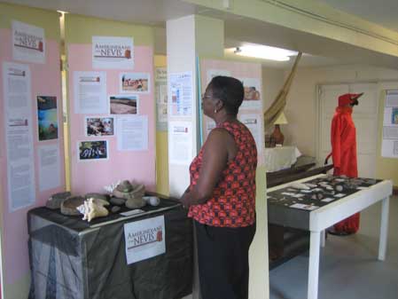 Photo of exhibition visitor