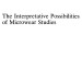 Gräslund, B., Knutsson, K., Knutsson, H., Taffinder, J. & Stina, E. (eds). 1990. The Interpretative Possibilities of Microwear Studies